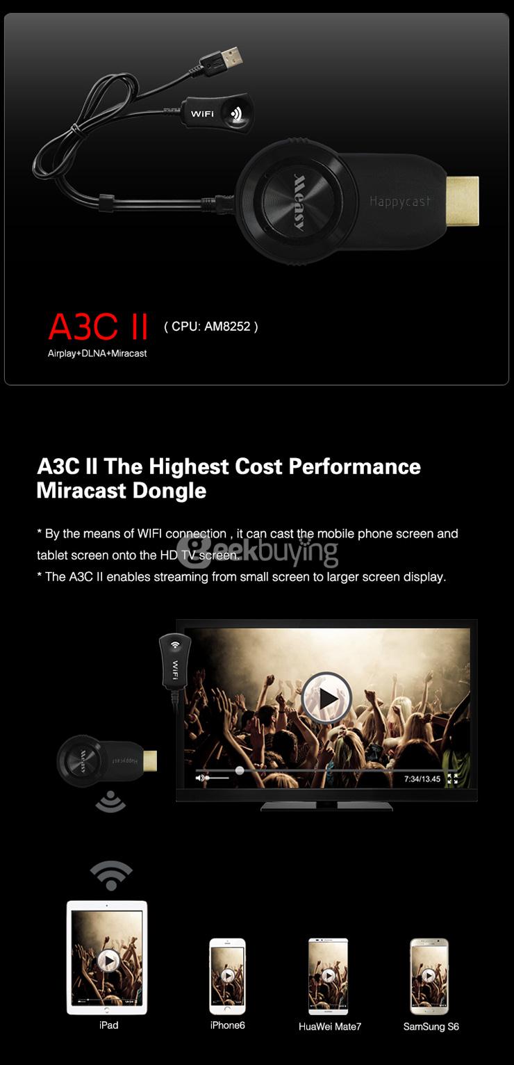 Measy A3C II AM8252 WIFI Dongle DLNA Airplay Miracast