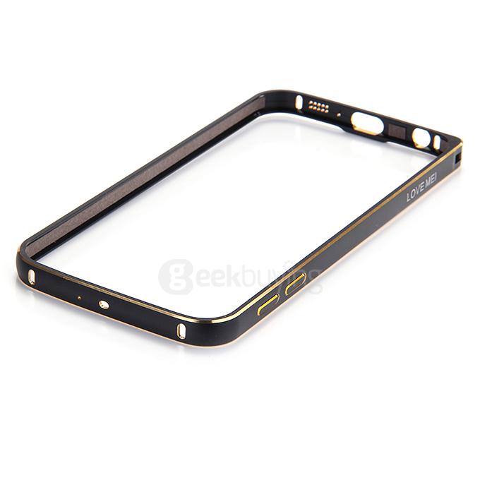 Lovemei Lightweight Aluminum Metal Bumper Protective Frame for Samsung Galaxy S6 - Black