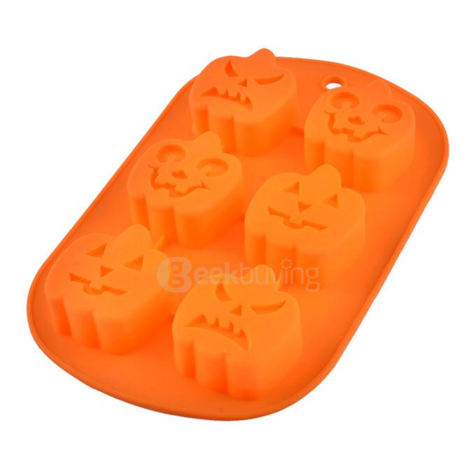 Versatile Silicone Pumpkin Dessert Mould Model Cupcake Maker Cake Mold Kitchen Tool Bakeware - Orange
