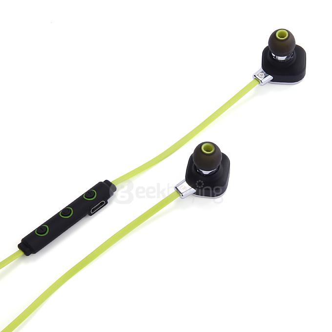 IP55 Wireless Bluetooth Earphone CSR 4.1 Voice Prompt Multipoint Music Headset Stereo Sports Earpiece with MIC - Yellow