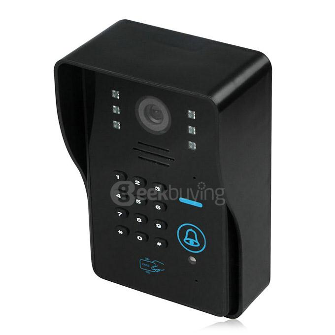 ENNIO SYWIFI002IDSW WIFI Wireless Video Door Phone System with Home Alarm System Card Unlock Function & Remote Wireless Control(US Plug) - Black