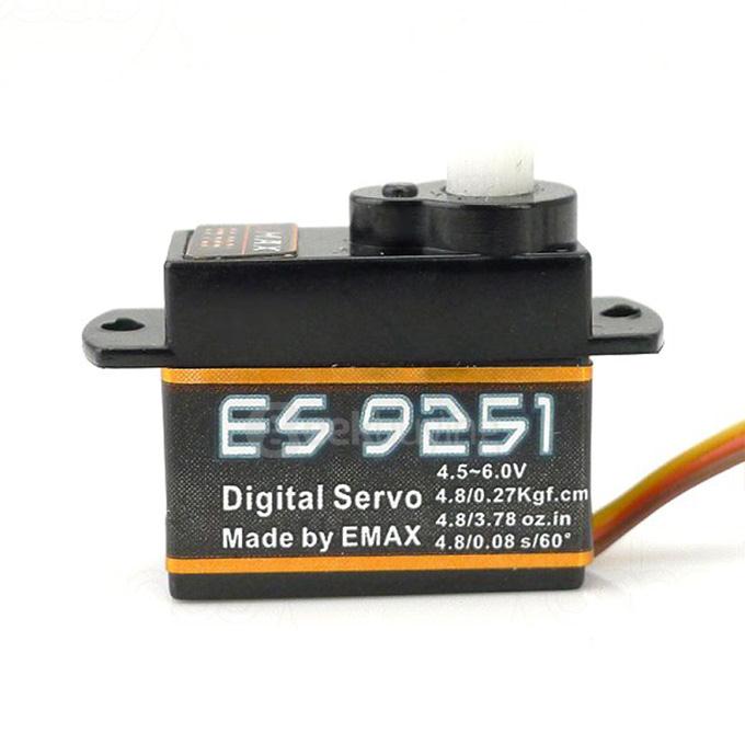 Emax ES9251 2.5G Plastic Micro Digital Servo For RC Airplane Aircraft Glider Helicopter
