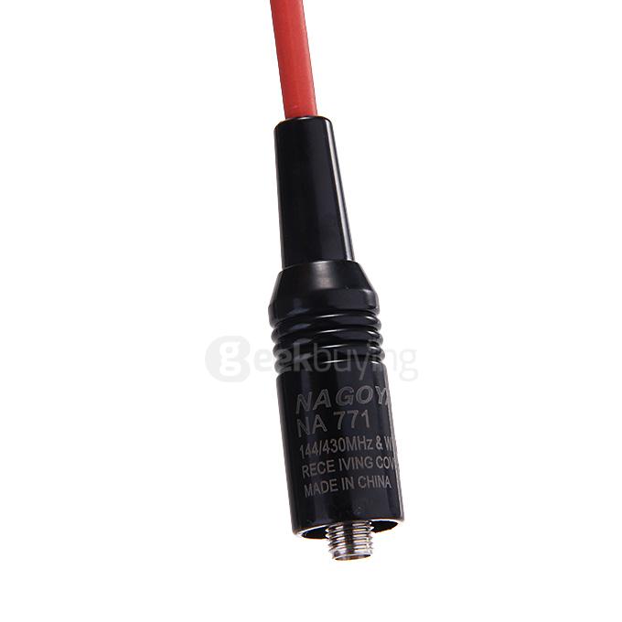 NAGOYA NA-771 Handheld Dual Wide Band Radio Antenna VHF/UHF144/430MHz SMA-F Walkie Talkie Antenna - Red