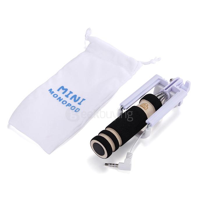 Super Mini Handy Selfie Stick Universal Handheld Monopod Self Timer Selfie Pole for IOS Android - Black
