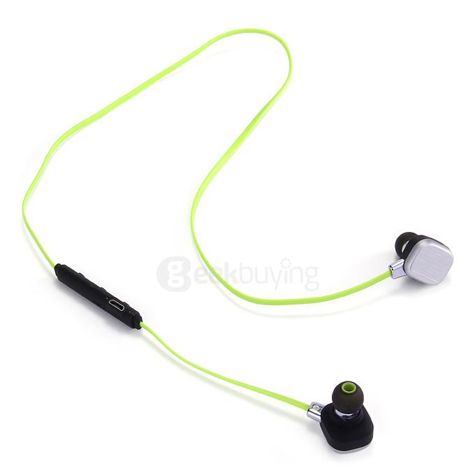 IP55 Wireless Bluetooth Earphone CSR 4.1 Voice Prompt Multipoint Music Headset Stereo Sports Earpiece with MIC - Yellow