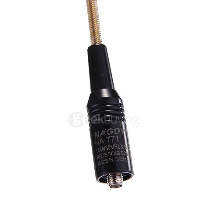 NAGOYA NA-771 Handheld Dual Wide Band Radio Antenna VHF/UHF144/430MHz SMA-F Walkie Talkie Antenna - Golden