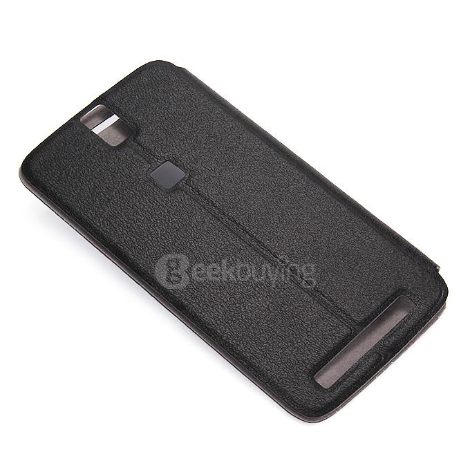 Protective Hard Cover Flip Stand Leather Case for Elephone P8000 Smartphone - Black