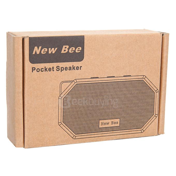 New Bee Portable Pocket Speaker Waterproof Shockproof Wireless BT4.0 With Mic For iPhone Samsung LG HTC