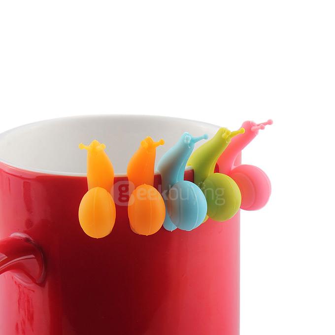 Attractive Cute Snail Shape Silicone Tea Bag Infuser Holder - Blue
