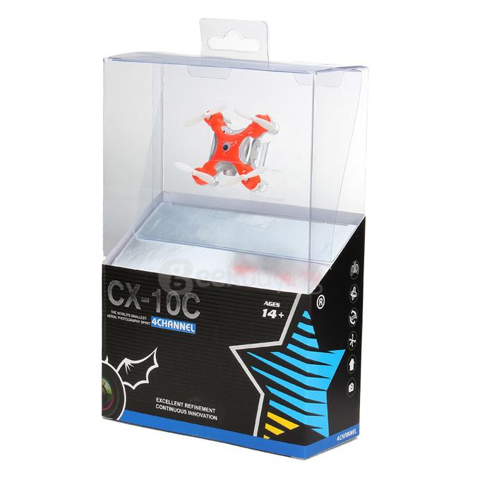 Cheerson CX-10C CX10C Mini Quadcopter 2.4G 4CH 6 Axis Gryo 0.3MP Camera RC Drone With LED RTF - Orange