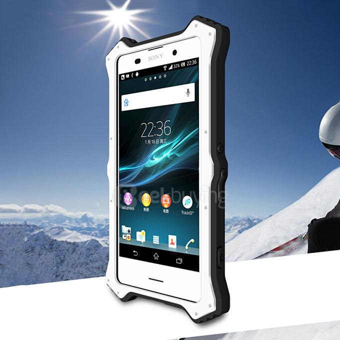 LOVE MEI Detachable 2in1 Aluminum Window View Case With Smart Glass Screen For Sony Xperia Z4 - Silver