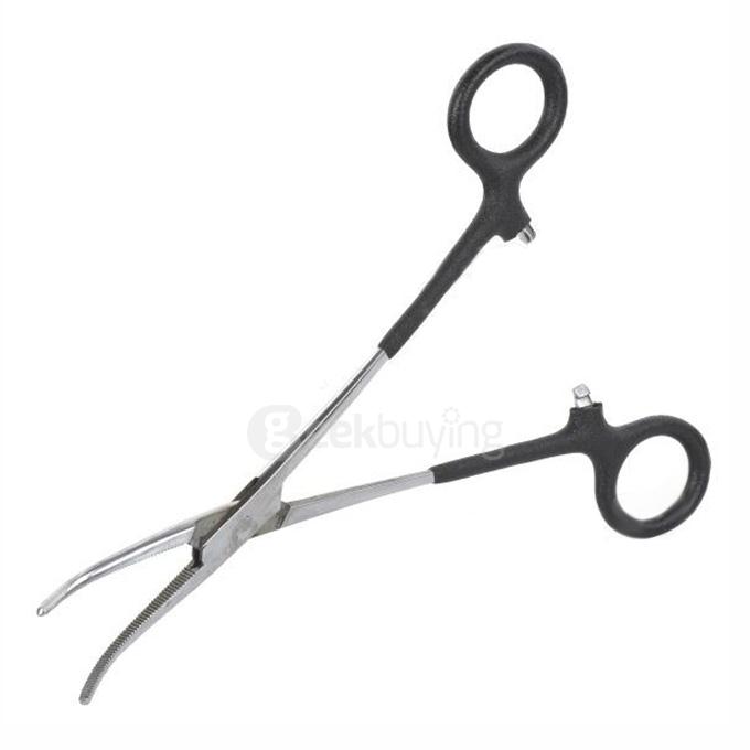 030 Convenient Stainless Steel Angler Pliers Clamp Toolkit For Fishing - Silver + Black