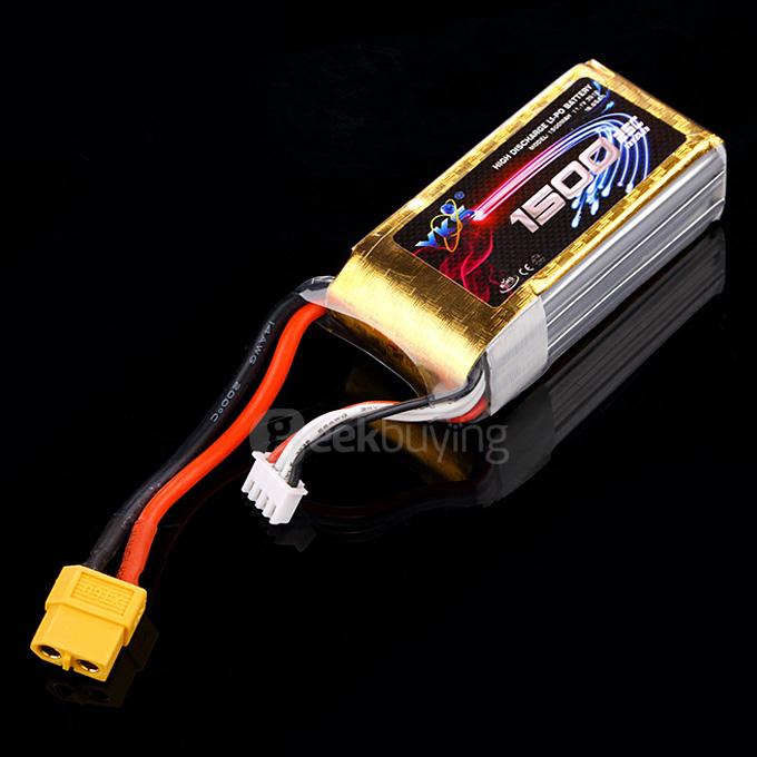 HOBBYMATE 11.1V 1500mAh 3S 25C Lipo Battery W/ EC3 Plug For RC Heli Airplane