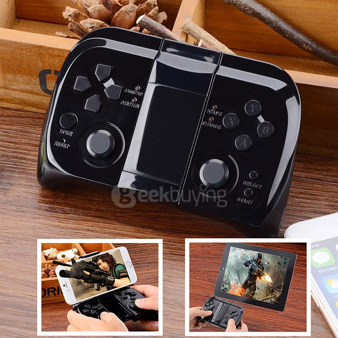Universal Wireless Bluetooth Gamepad Controller Joystick for iOS Android Cellphone & Tablet - Black