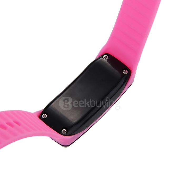 Lucky Family Leisure Unisex Digital Sports Watch Red LED Time And Date Display - Pink