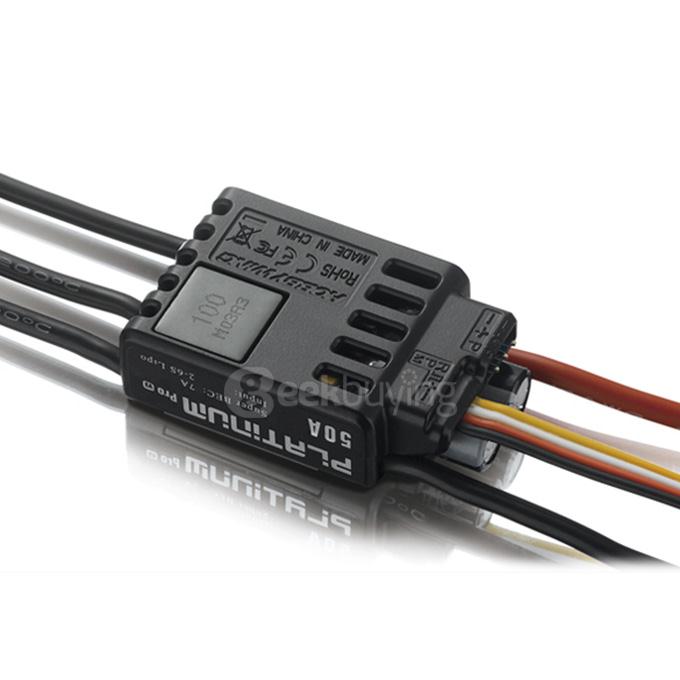 Hobbywing Platinum Series ESC Platinum-50A-V3 Professional High Performance ESC 50A 2-6S For 480-450L Class Helicopters