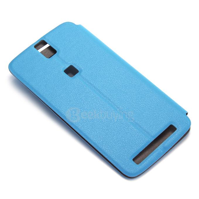 Protective Hard Cover Flip Stand Leather Case for Elephone P8000 Smartphone - Blue