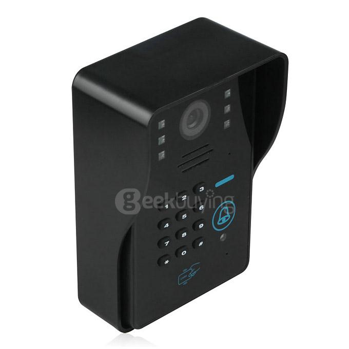 ENNIO SYWIFI002IDSW WIFI Wireless Video Door Phone System with Home Alarm System Card Unlock Function & Remote Wireless Control(US Plug) - Black