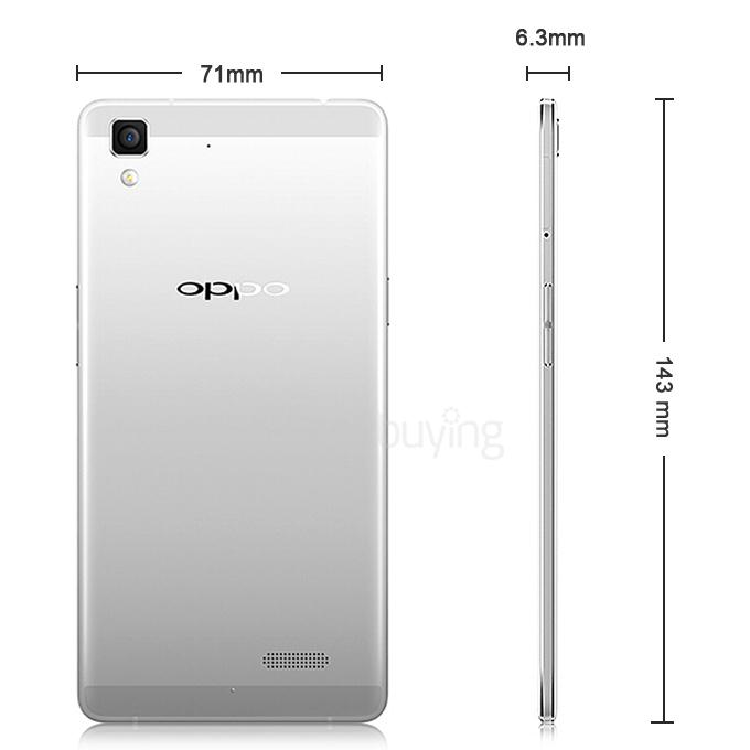 OPPO R7 2.5D Screen 5.0inch Android 4.4 3GB 16GB Smartphone 64Bit Qualcomm MSM8939 Octa Core 13.0MP Gorilla 3 VOOC Flash Charge - Silver
