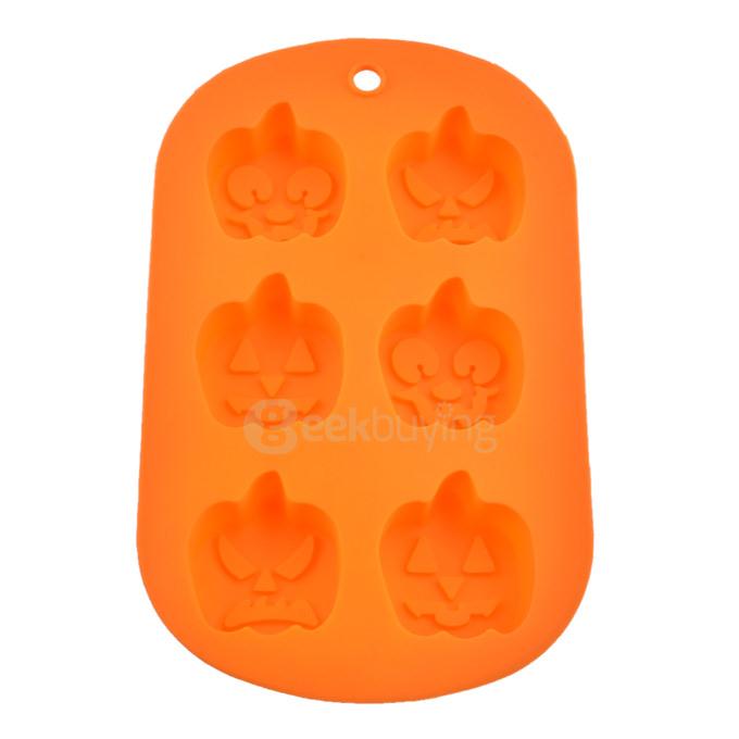 Versatile Silicone Pumpkin Dessert Mould Model Cupcake Maker Cake Mold Kitchen Tool Bakeware - Orange