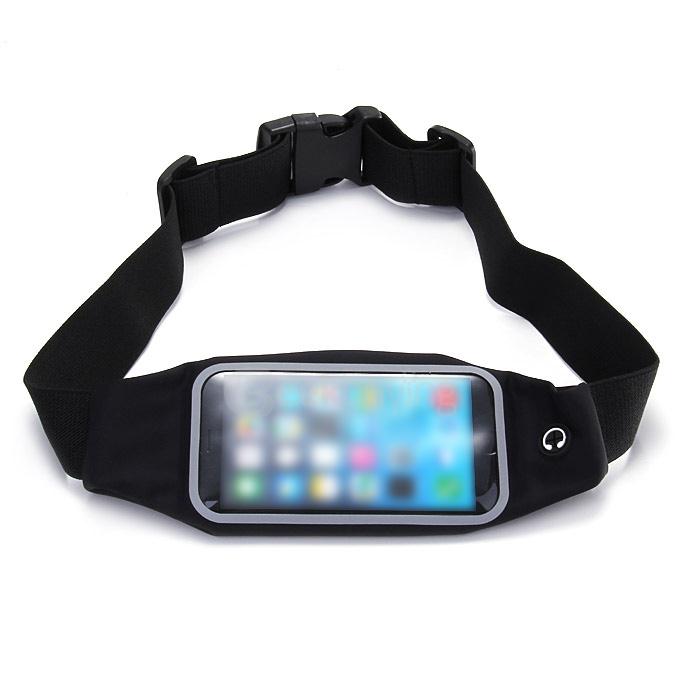 4.7 Touch Screen Waterproof Waist Pack Running Belt Flip Belt Money Waist Pouch For iPhone 6 iPhone 6s - Black