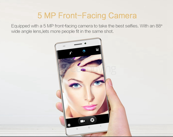 OUKITEL U2 4G LTE Smartphone 5.0inch Android 5.1 64bit MTK6735M Quad Core 1.0Ghz 1GB RAM 8GB ROM - Black
