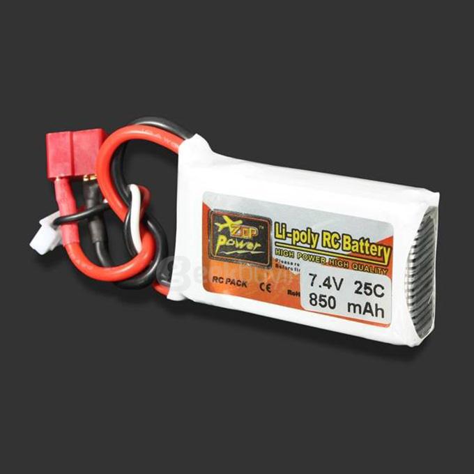 ZOP Power 7.4V 850mAh 25C Lipo Battery T Plug