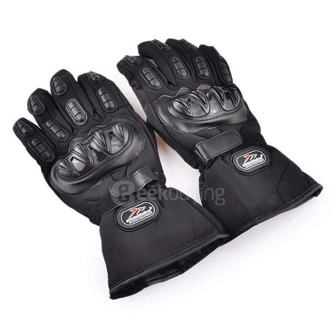 MADBIKE MD015# Stylish Waterproof Warm Full Fingers Motorcycle Racing Gloves - Black (Size-L)