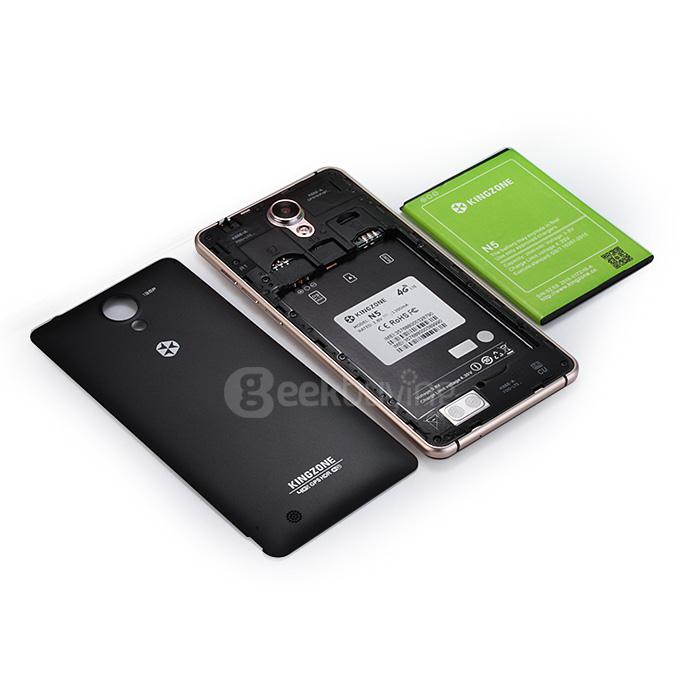 KINGZONE N5 5.0inch 2.5D Arc Screen 4G FDD-LTE Android 5.1 2GB 16GB Smartphone 64bit MT6735P Quad Core 13.0MP - Black