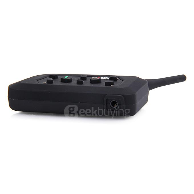 V6-1200 Bluetooth 3.0 Motorcycle Helmet Bluetooth Headeset Interphone BT Wireless Intercom - Black