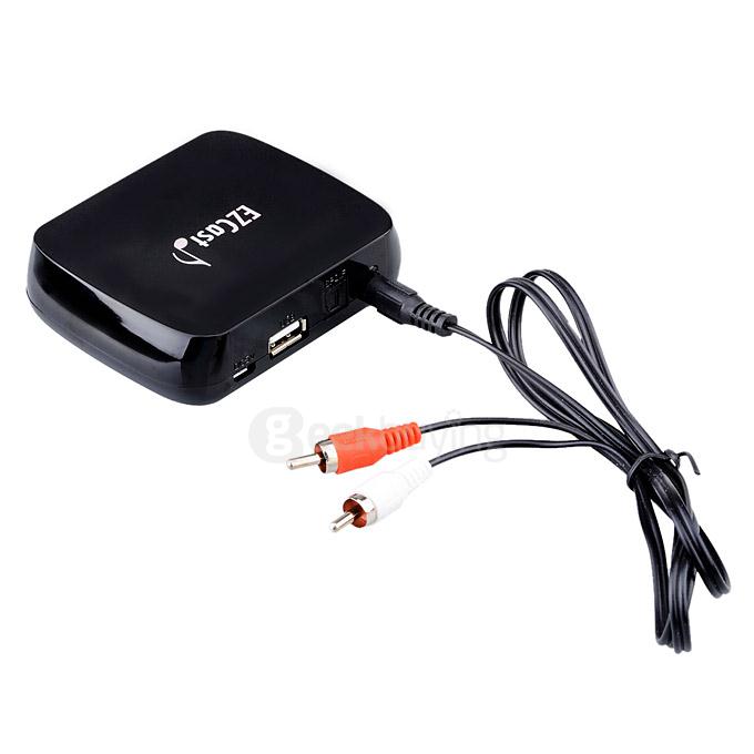 M7 Wi-Fi Audio Music Streamer Receiver HD Media Box Wi-Fi Support Qplay DLAN AirPlay EZCast - Black
