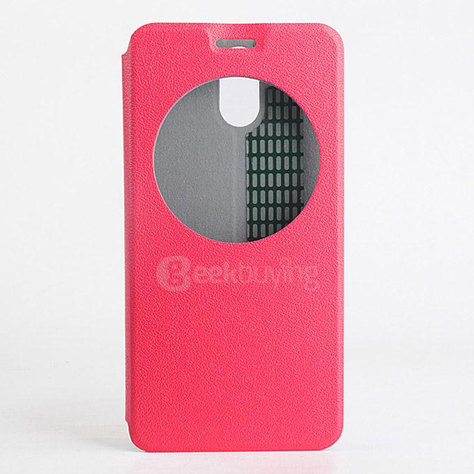 Protective Hard Cover Flip Stand Leather Case for Elephone P7000 Smartphone - Rose