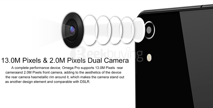 Blackview Omega Pro 5.0inch LG LCD Android 5.1 3GB 16GB Smartphone 64-bit MT6753 Octa Core 1.5GHz 13.0MP - Black