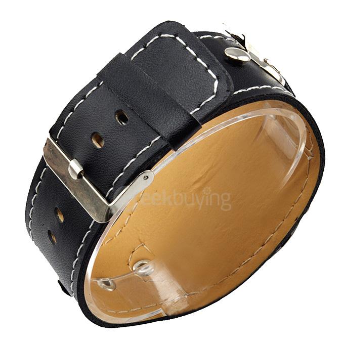 YR WH092 Personalized Unisex Fashion Chains Special Skull Design Flip-open Quartz Watch - Black