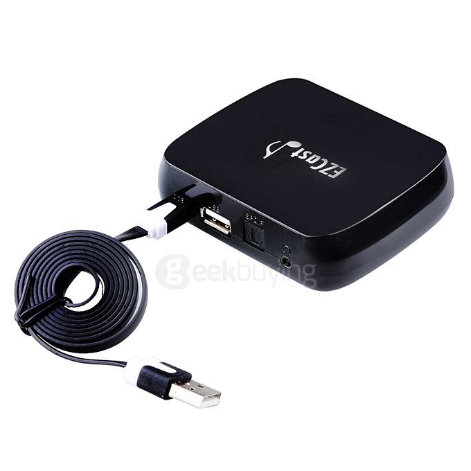 M7 Wi-Fi Audio Music Streamer Receiver HD Media Box Wi-Fi Support Qplay DLAN AirPlay EZCast - Black