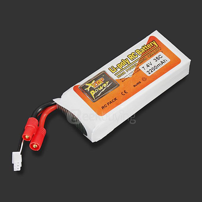 ZOP Power 7.4V 2200mAh 35C Lipo Battery 3.5mm Banana Plug