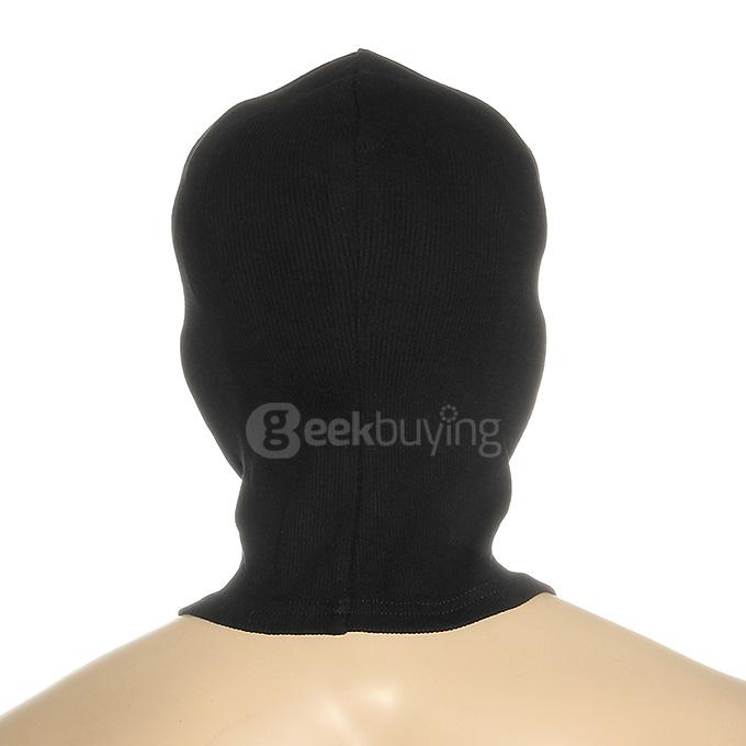 No.4 Outdoor Halloween Cosplay Skull Skeleton Ghost Head Mask - Black + White