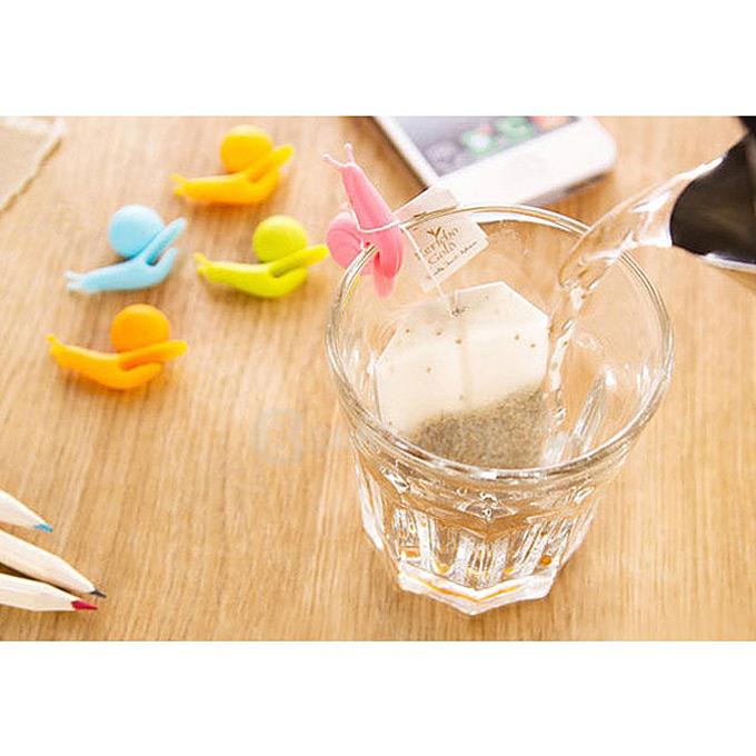 Attractive Cute Snail Shape Silicone Tea Bag Infuser Holder - Blue