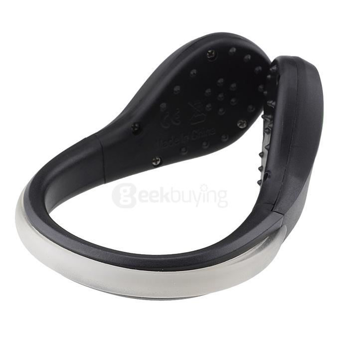 Outdoor Portable Shoes Light Safe LED Wrist Light Lamp Clip - Black + Green