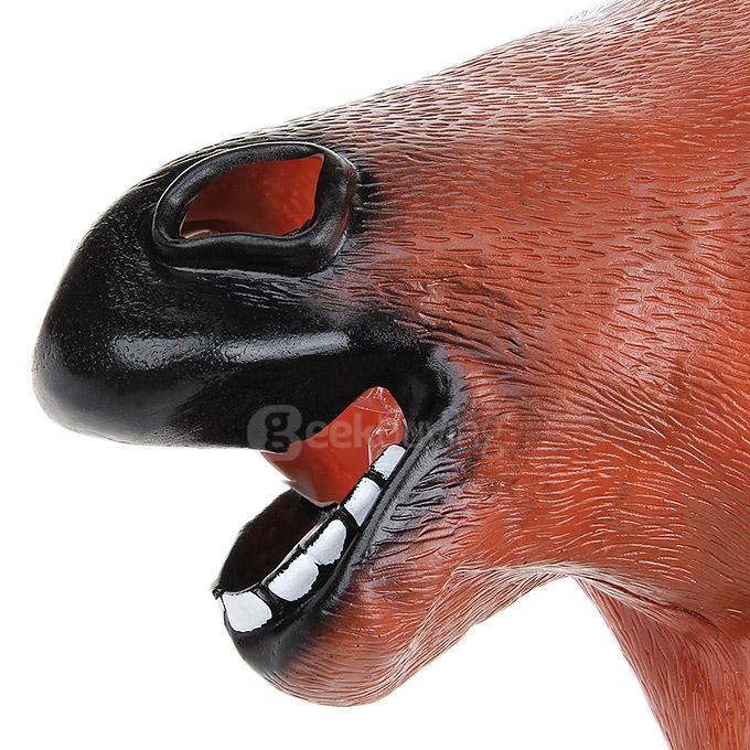 Halloween Costume Prop Funny Horse Head Mask Halloween Mask - Brown
