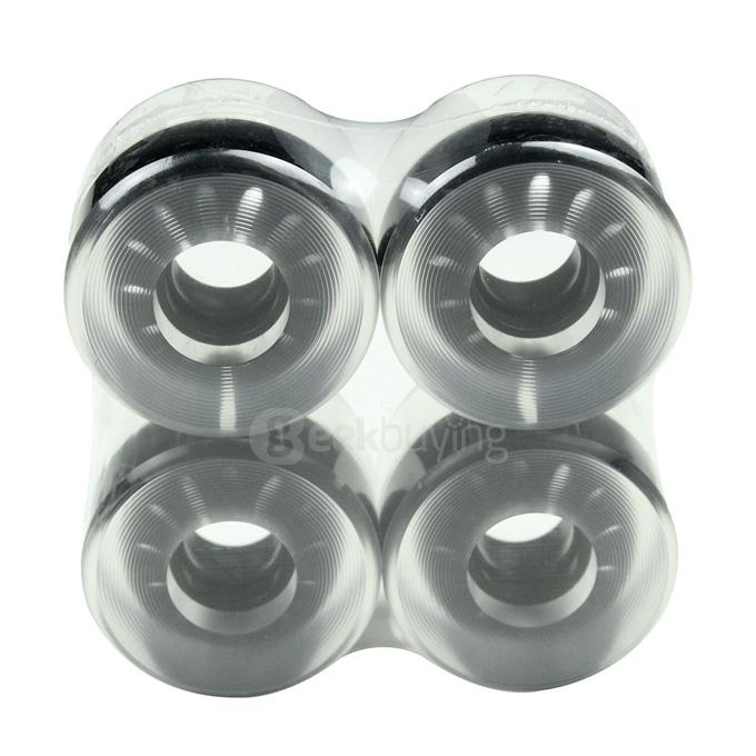 EC-W6045 95A High Strength PU Longboard Skateboard Wheels 60mm*45mm - Black + Transparent (4 PCS)