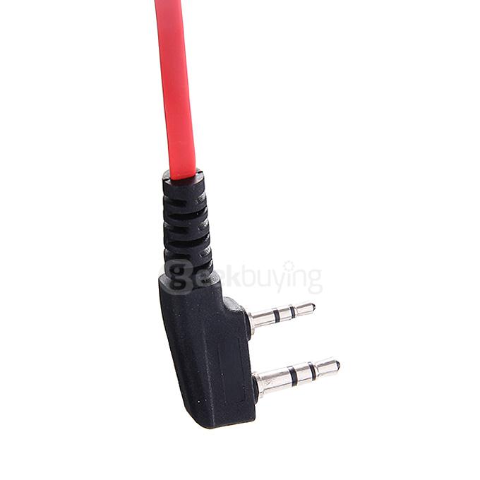 Universal Professional Walkie Talkie Headphone Headsets K Head Single Intercom Earphone Noodle-type Cable - Red