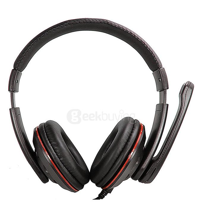 Ovleng Q5 Fashion Stereo Game Headphone Super Bass USB Headset With Rotary Mic For PC Laptop - Black