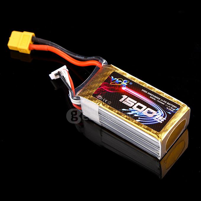 HOBBYMATE 11.1V 1500mAh 3S 25C Lipo Battery W/ EC3 Plug For RC Heli Airplane