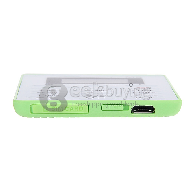 AEKU M5 4.5mm Ultra Thin Slim 1.0 inch MTK Single Core Mini Pocket Card Cell Phones Bluetooth Built-in Battery - Green