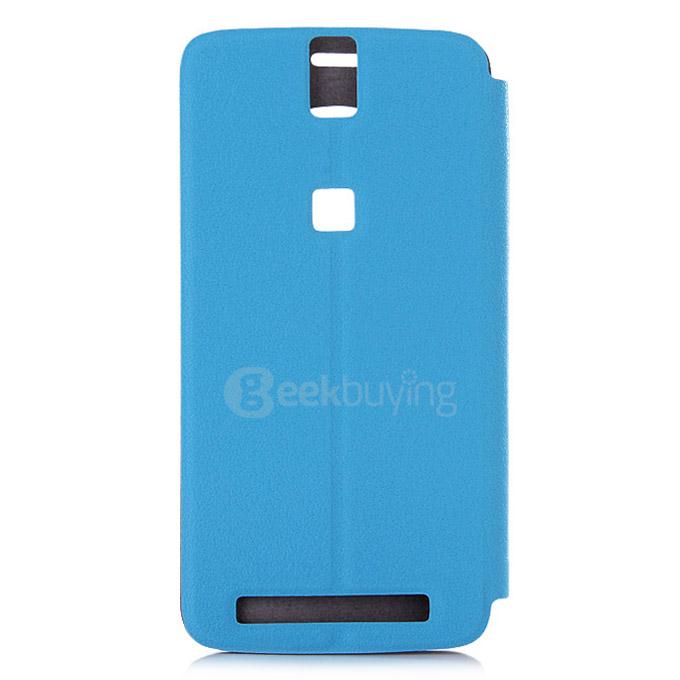 Protective Hard Cover Flip Stand Leather Case for Elephone P8000 Smartphone - Blue