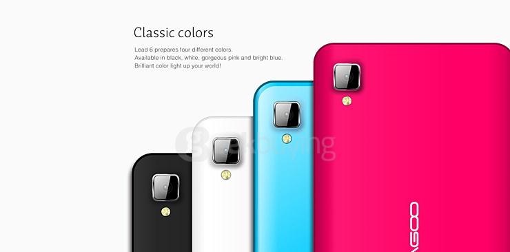 Leagoo Lead 6 Android 4.4 MTK6572 Dual Core 1.0GHz 4.5inch Smartphone 512MB 4GB 5.0MP 3G GPS Smart Wake - Blue