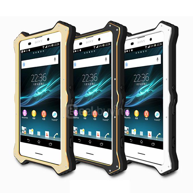 LOVE MEI Detachable 2in1 Aluminum Window View Case With Smart Glass Screen For Sony Xperia Z4 - Silver