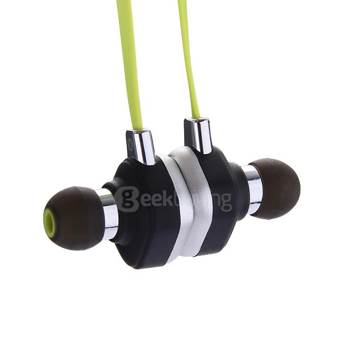 IP55 Wireless Bluetooth Earphone CSR 4.1 Voice Prompt Multipoint Music Headset Stereo Sports Earpiece with MIC - Yellow