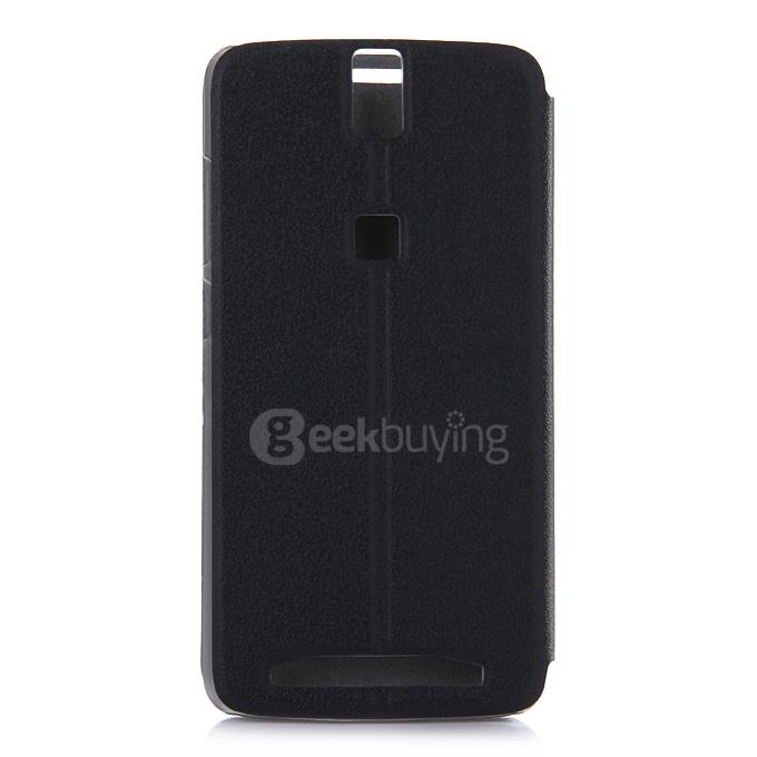 Protective Hard Cover Flip Stand Leather Case for Elephone P8000 Smartphone - Black